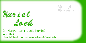 muriel lock business card
